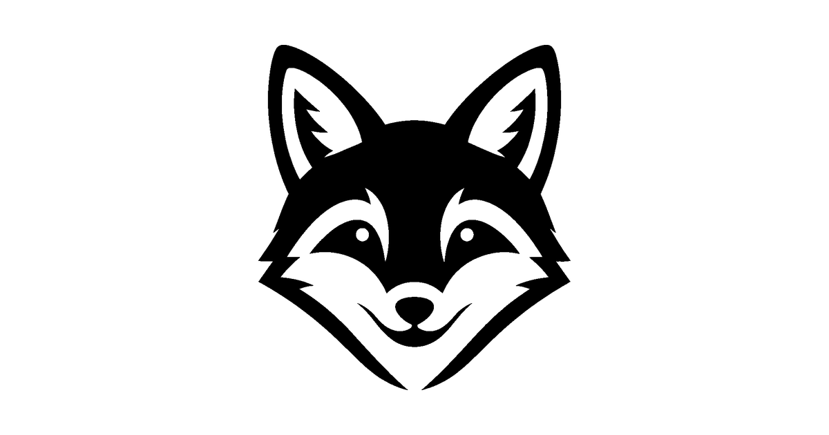 Black fox mascot for K32 Kitsu